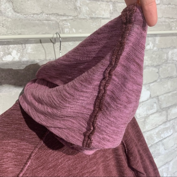 FREE PEOPLE BEACH COCOON PULLOVER SWEATER. TWO TONED PINK. COWL NECK - Picture 5 of 7